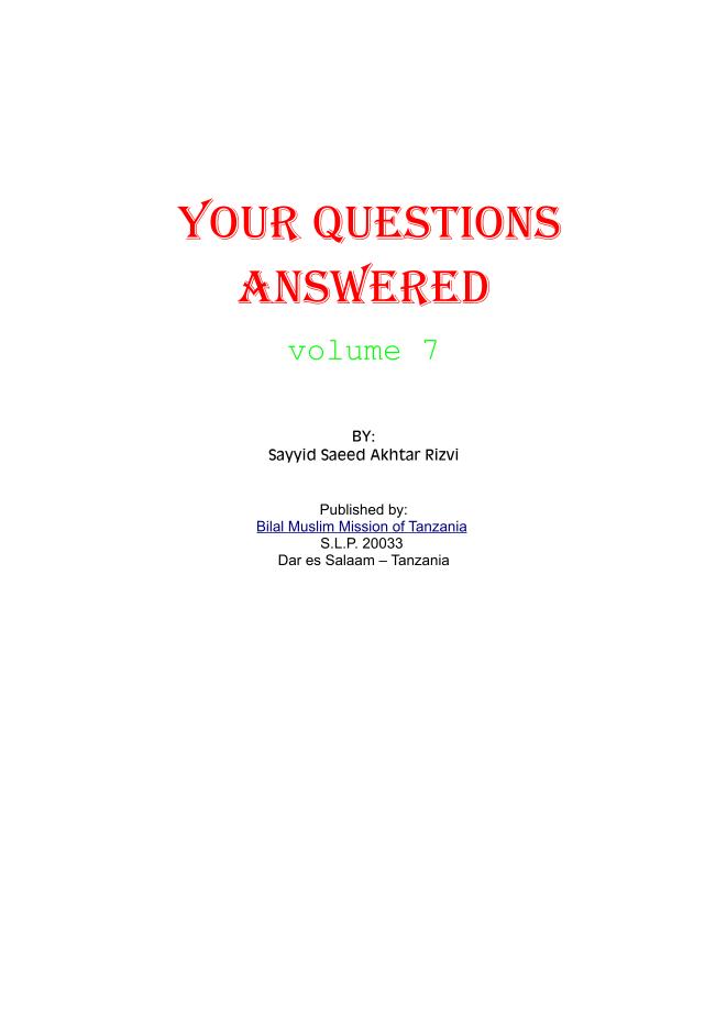 Your Questions Answered Vol 07 #