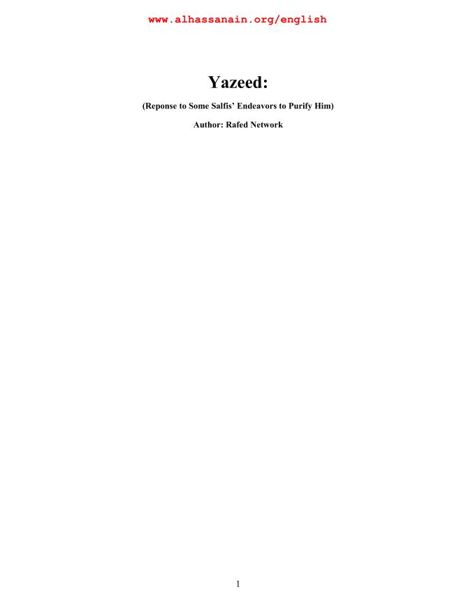 Yazeed (Reponse To Some Salfis’ Endeavors To Purify Him)