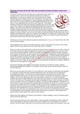 Character Of Imam Ali Bin Abu Talib (As) According To Famous Christian ...